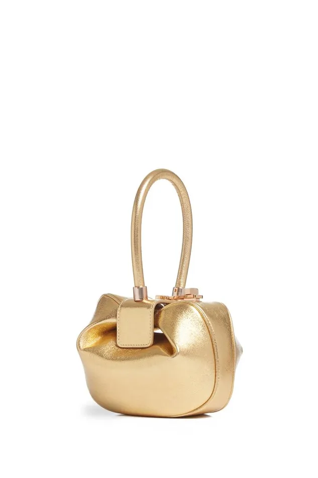 Gabriela Hearst Top Handles WomenMen Demi Bag In Gold Metallic Nappa Leather
