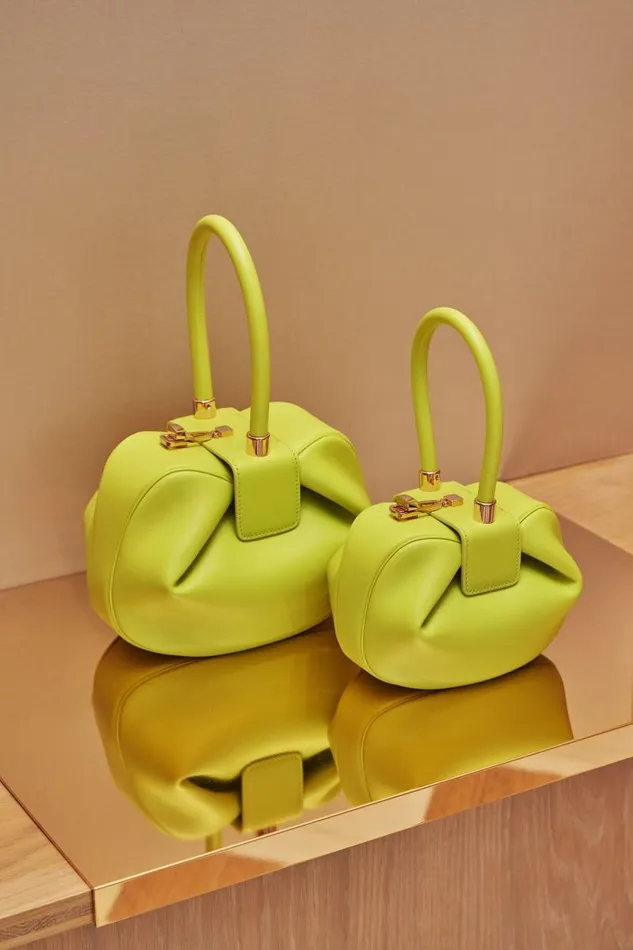 Gabriela Hearst Top Handles WomenMen Demi Bag In Lime Adamite Nappa Leather