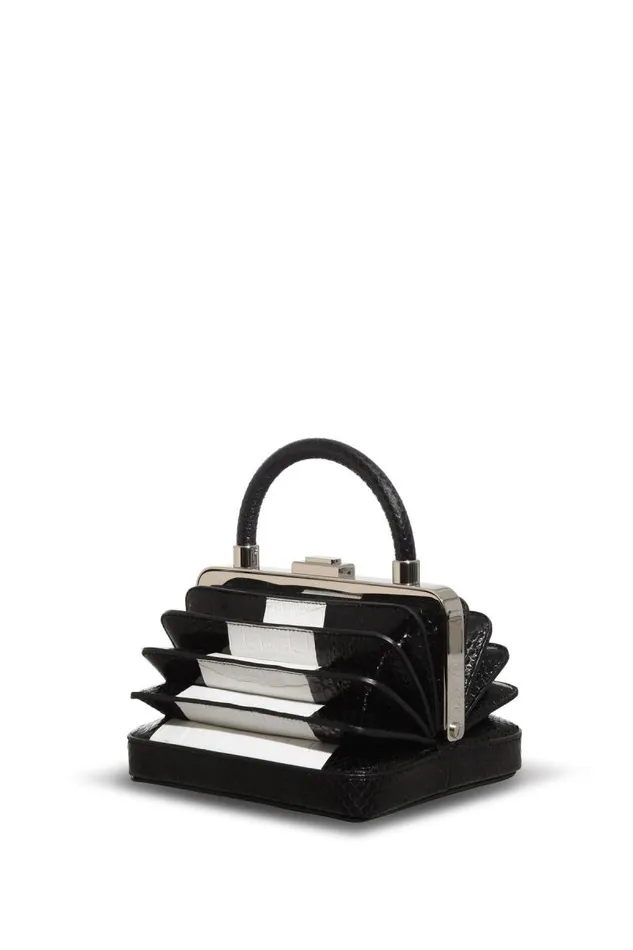 Gabriela Hearst Top Handles WomenMen Diana Bag In Black Snakeskin and Ivory Crocodile Leather Gabriela Hearst Top Handles WomenMen Diana Bag In Black Snakeskin and Ivory Crocodile Leather
