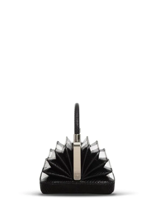 Gabriela Hearst Top Handles WomenMen Diana Bag In Black Snakeskin and Ivory Crocodile Leather
