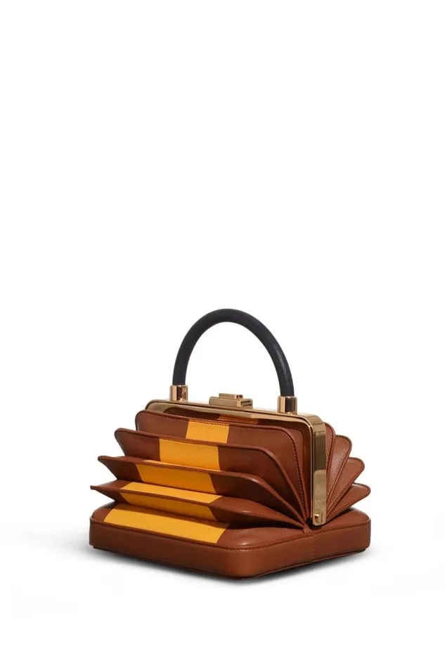 Gabriela Hearst Top Handles WomenMen Diana Bag In Cognac Yellow and Black Nappa Leather Gabriela Hearst Top Handles WomenMen Diana Bag In Cognac Yellow and Black Nappa Leather