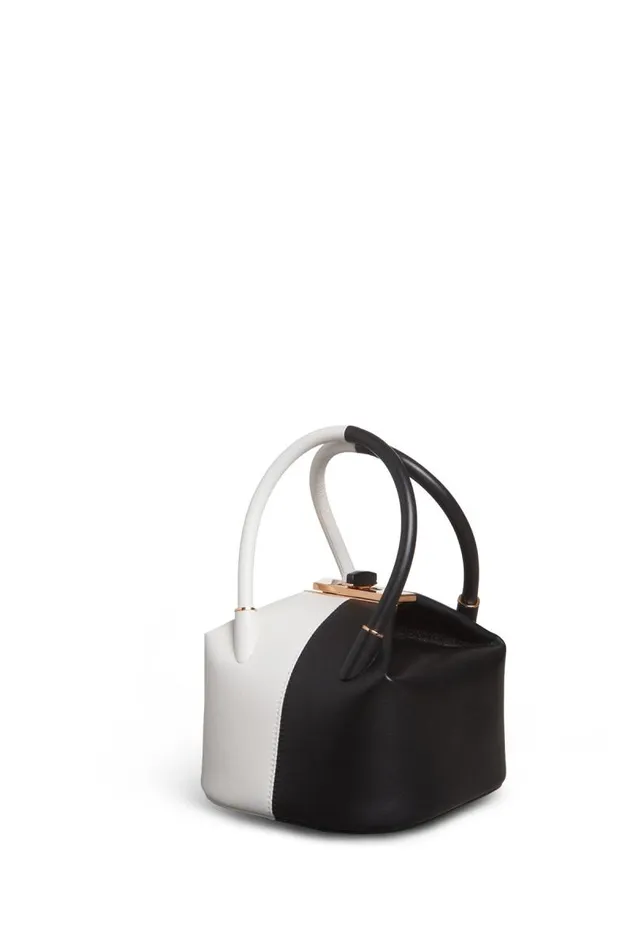 Gabriela Hearst Top Handles WomenMen Mini Baez Bag In Black and Ivory Nappa Leather Gabriela Hearst Top Handles WomenMen Mini Baez Bag In Black and Ivory Nappa Leather