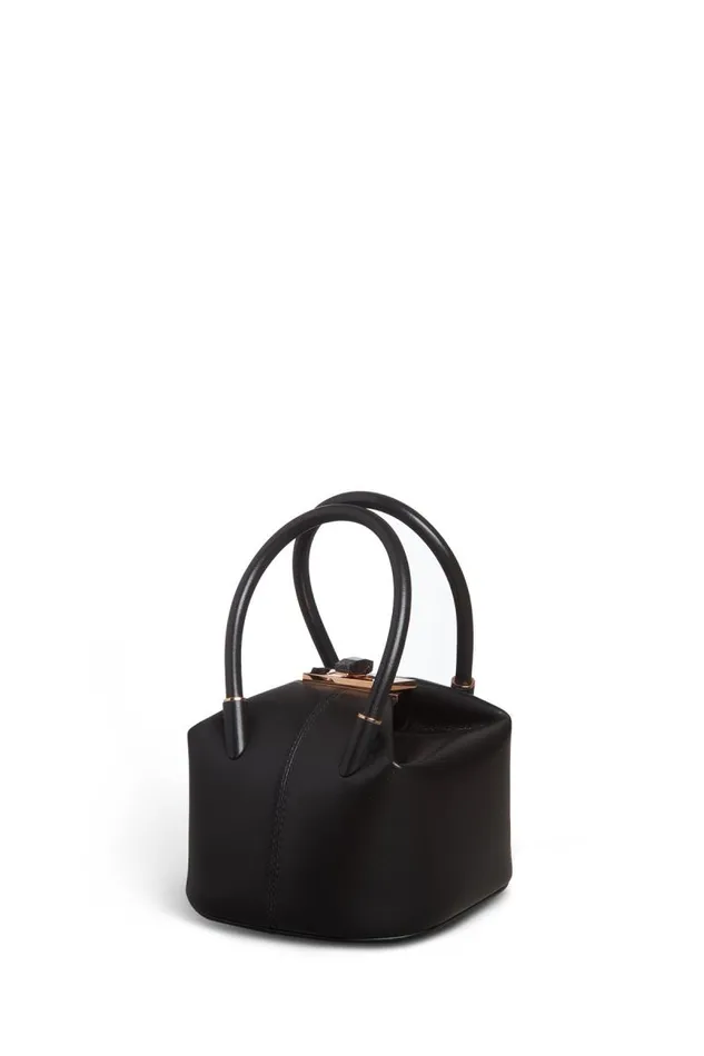 Gabriela Hearst Top Handles WomenMen Mini Baez Bag In Black Nappa Leather