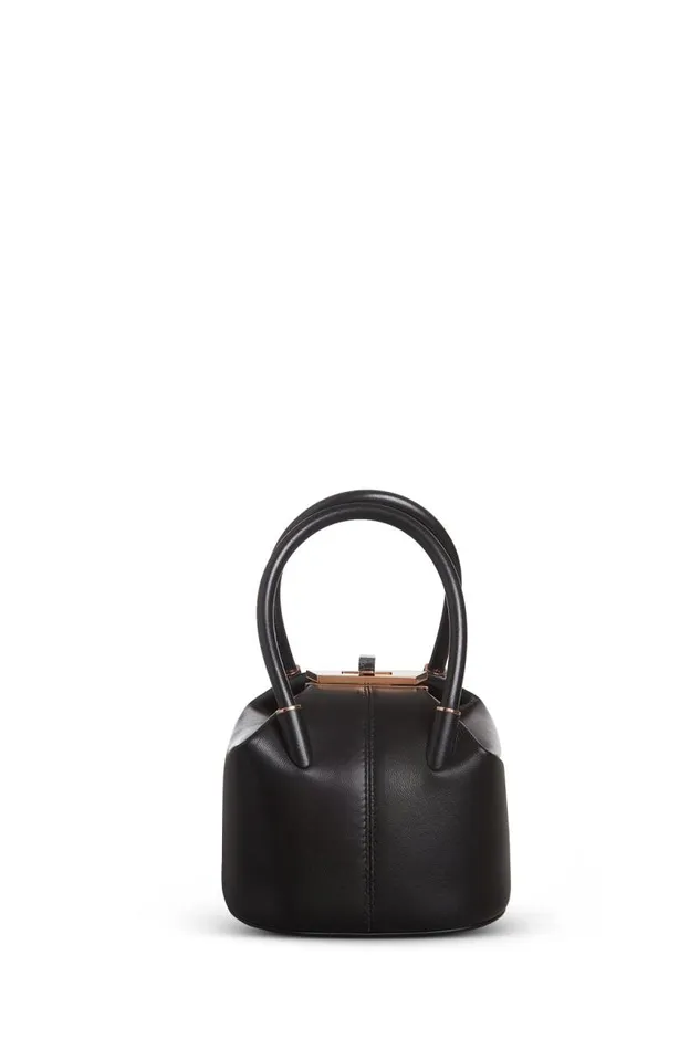 Gabriela Hearst Top Handles WomenMen Mini Baez Bag In Black Nappa Leather