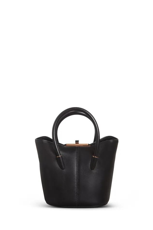 Gabriela Hearst Top Handles WomenMen Mini Baez Bag In Black Nappa Leather