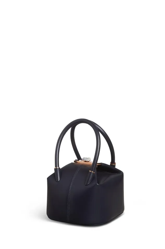 Gabriela Hearst Top Handles WomenMen Mini Baez Bag In Navy Nappa Leather