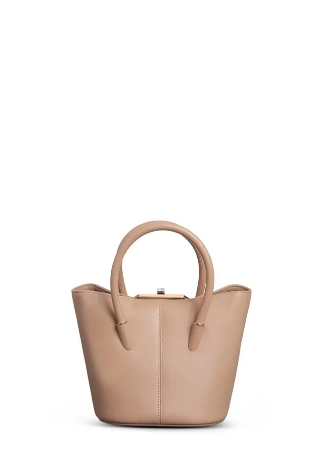 Gabriela Hearst Top Handles WomenMen Mini Baez Bag In Nude Nappa Leather