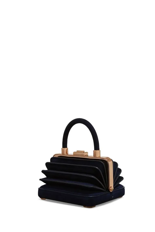 Gabriela Hearst Top Handles WomenMen Mini Diana Bag In Navy Suede