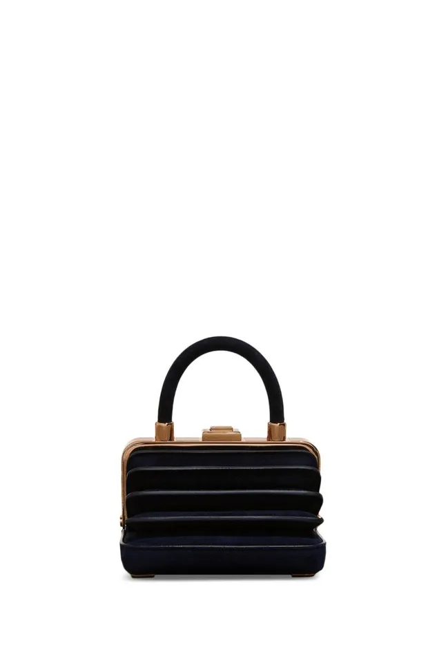Gabriela Hearst Top Handles WomenMen Mini Diana Bag In Navy Suede