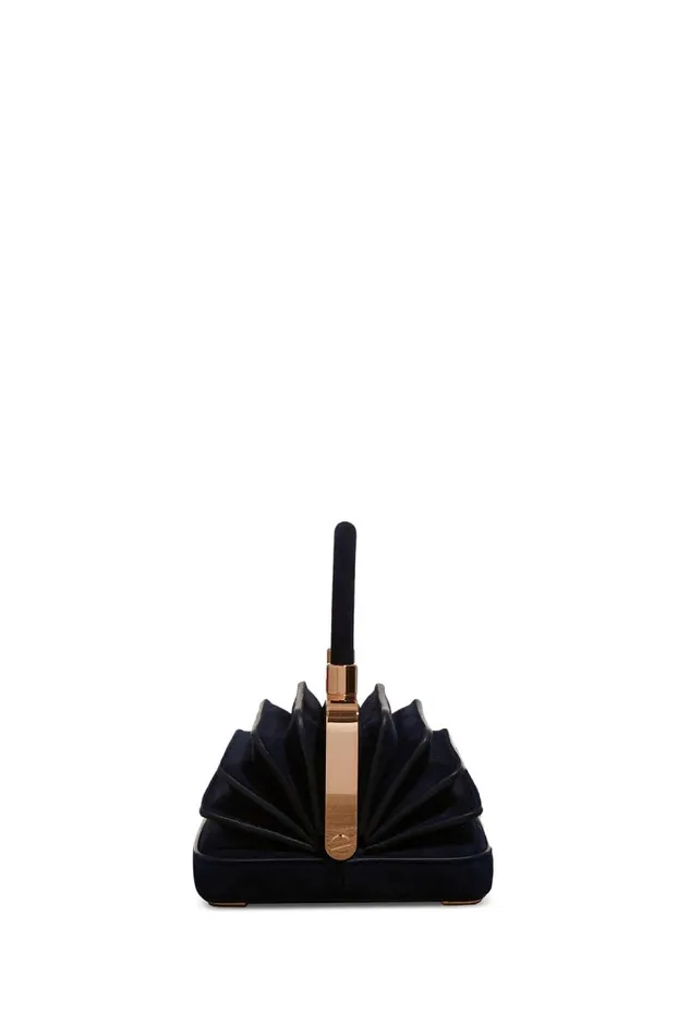 Gabriela Hearst Top Handles WomenMen Mini Diana Bag In Navy Suede