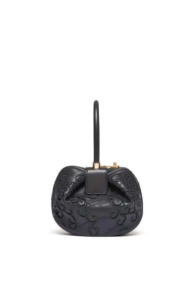 Gabriela Hearst Top Handles WomenMen Nina Bag In Black Nappa Leather With Lace
