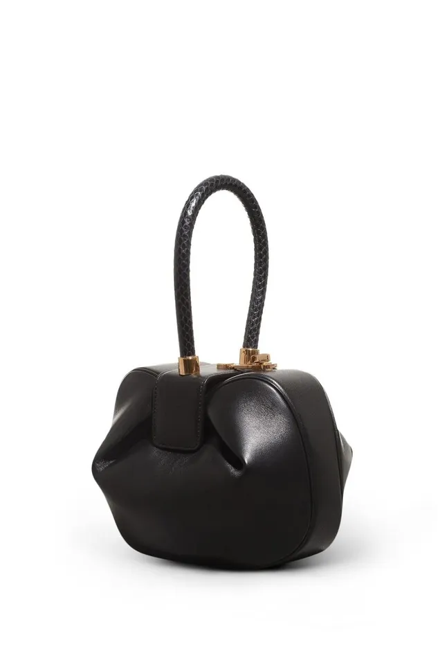 Gabriela Hearst Top Handles WomenMen Nina Bag In Black Nappa Leather With Snakeskin Handle Gabriela Hearst Top Handles WomenMen Nina Bag In Black Nappa Leather With Snakeskin Handle