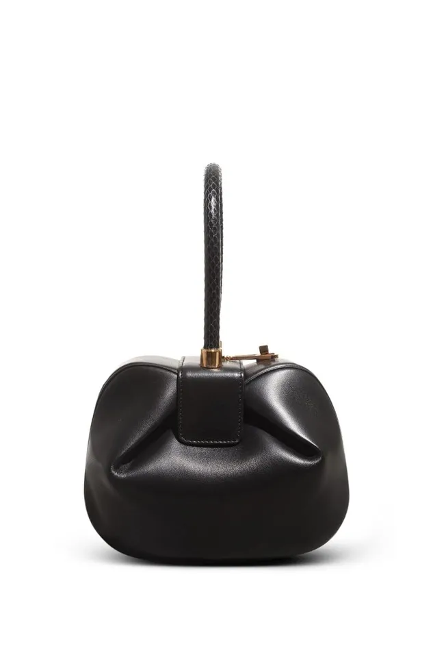 Gabriela Hearst Top Handles WomenMen Nina Bag In Black Nappa Leather With Snakeskin Handle