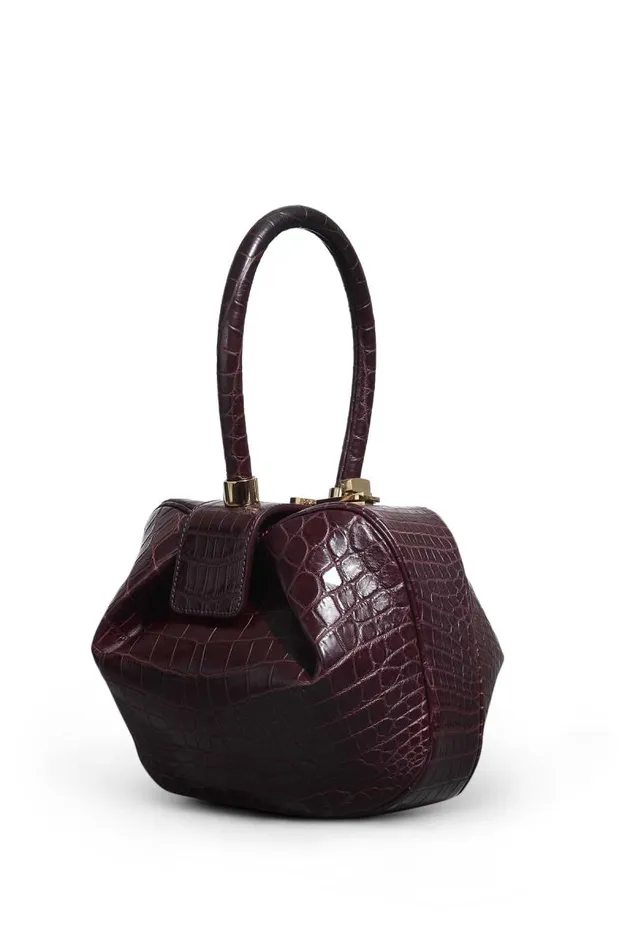 Gabriela Hearst Top Handles WomenMen Nina Bag In Bordeaux Crocodile Leather