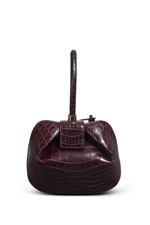 Gabriela Hearst Top Handles WomenMen Nina Bag In Bordeaux Crocodile Leather