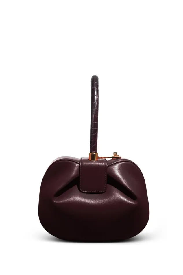 Gabriela Hearst Top Handles WomenMen Nina Bag In Bordeaux Nappa Leather With Crocodile Leather Handle
