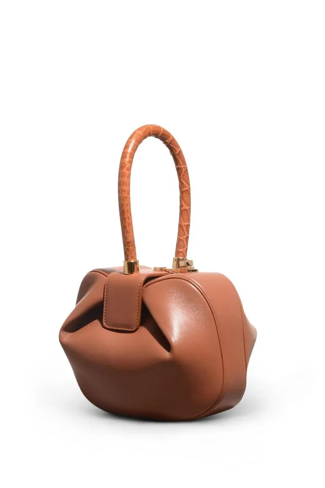 Gabriela Hearst Top Handles WomenMen Nina Bag In Cognac Nappa Leather With Crocodile Leather Handle Gabriela Hearst Top Handles WomenMen Nina Bag In Cognac Nappa Leather With Crocodile Leather Handle