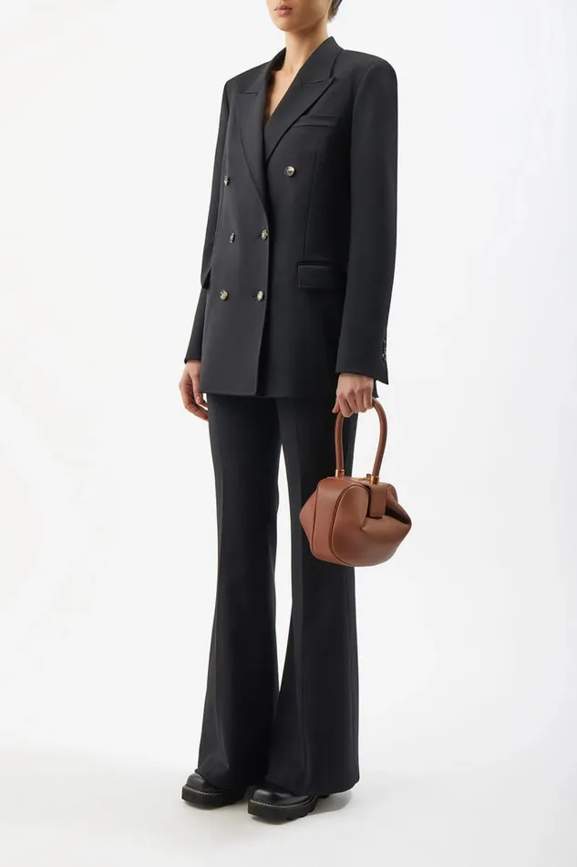 Gabriela Hearst Top Handles WomenMen Nina Bag In Cognac Nappa Leather With Crocodile Leather Handle