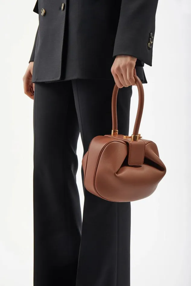 Gabriela Hearst Top Handles WomenMen Nina Bag In Cognac Nappa Leather With Crocodile Leather Handle