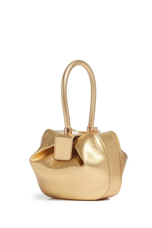 Gabriela Hearst Top Handles WomenMen Nina Bag In Gold Metallic Nappa Leather