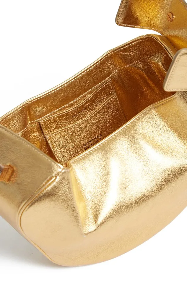Gabriela Hearst Top Handles WomenMen Nina Bag In Gold Metallic Nappa Leather