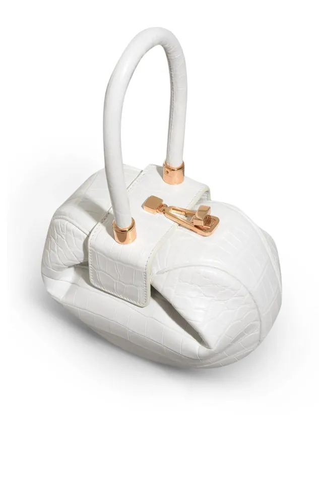 Gabriela Hearst Top Handles WomenMen Nina Bag In Ivory Crocodile Leather