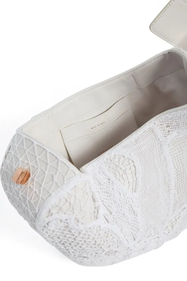 Gabriela Hearst Top Handles WomenMen Nina Bag In Ivory Nappa Leather With Cotton Macrame