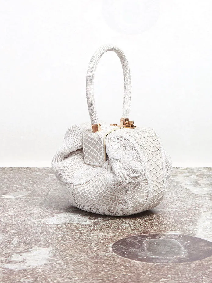 Gabriela Hearst Top Handles WomenMen Nina Bag In Ivory Nappa Leather With Cotton Macrame
