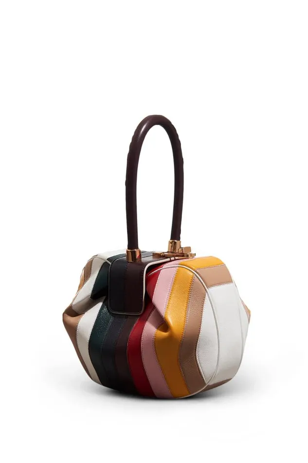 Gabriela Hearst Top Handles WomenMen Nina Bag In Multi Stripes Nappa Leather