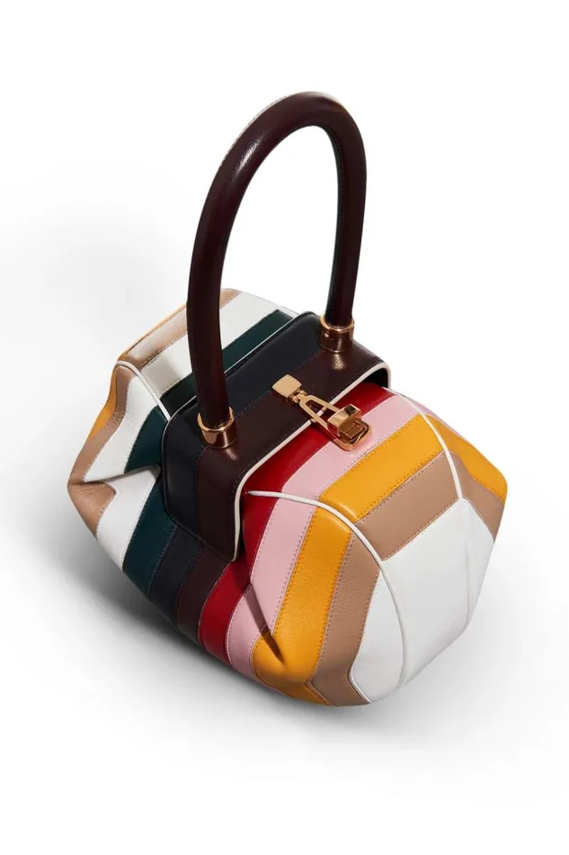 Gabriela Hearst Top Handles WomenMen Nina Bag In Multi Stripes Nappa Leather