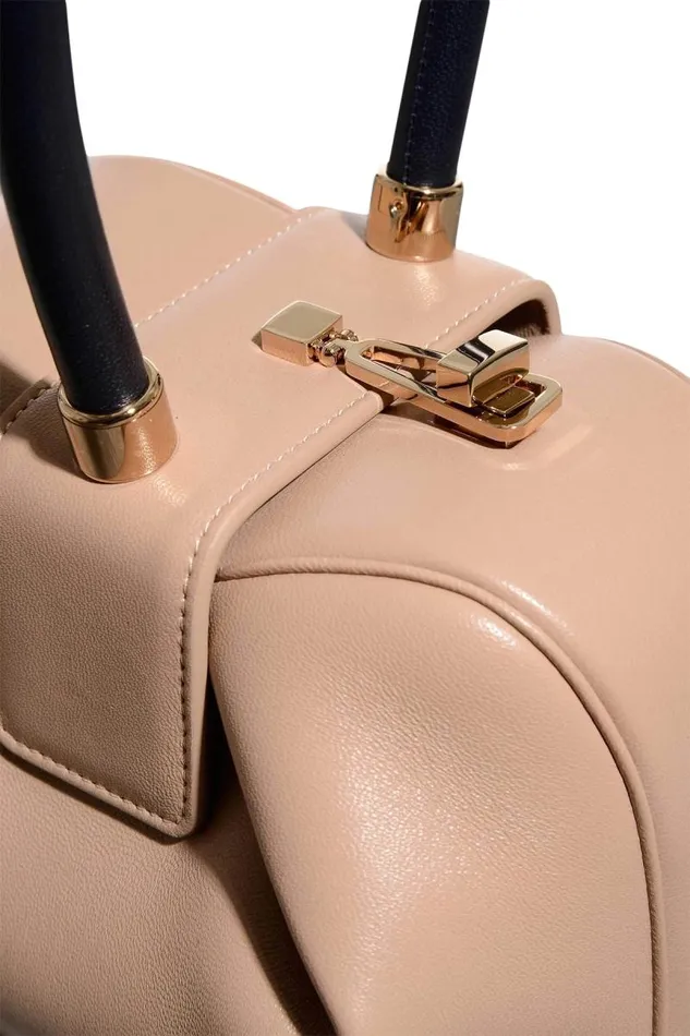 Gabriela Hearst Top Handles WomenMen Nina Bag In Nude and Navy Nappa Leather