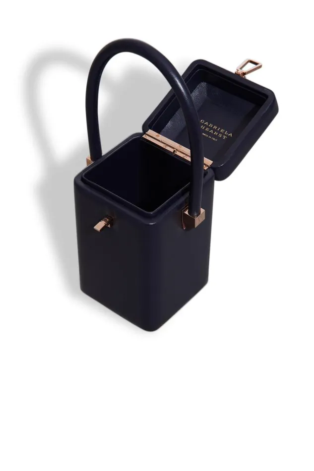 Gabriela Hearst Top Handles WomenMen Nostalgia Bag In Navy Nappa Leather