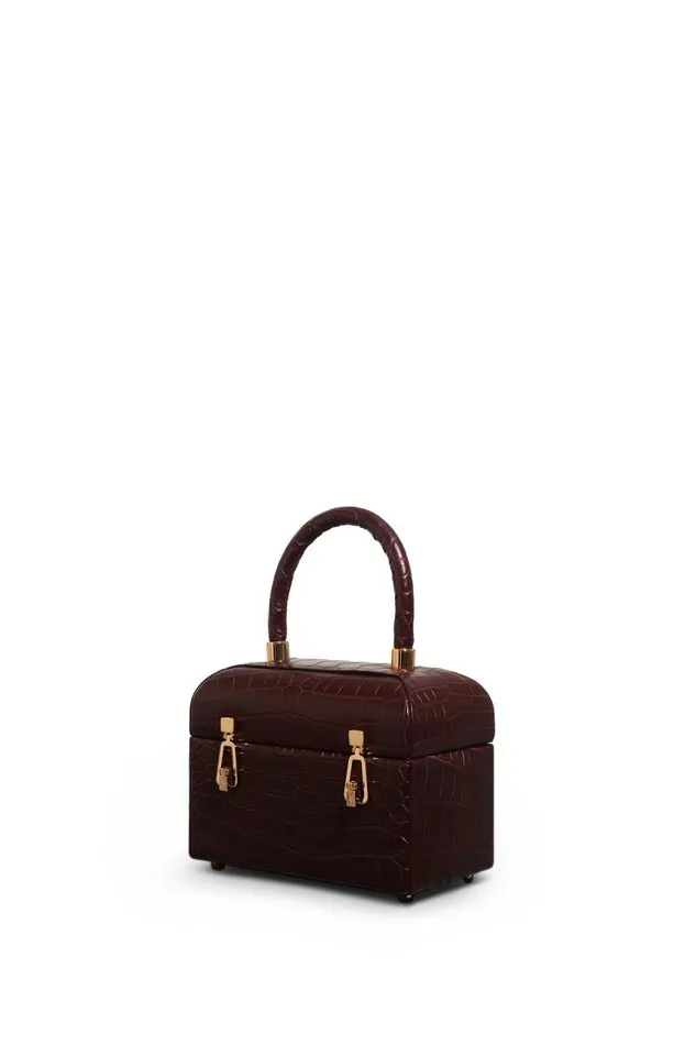 Gabriela Hearst Top Handles WomenMen Patsy Bag In Bordeaux Crocodile Leather