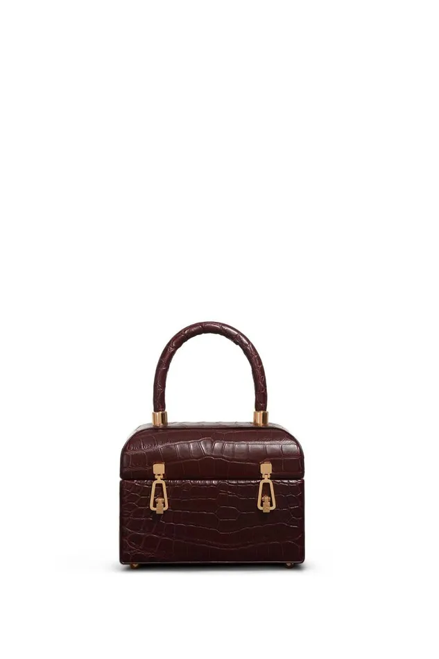 Gabriela Hearst Top Handles WomenMen Patsy Bag In Bordeaux Crocodile Leather