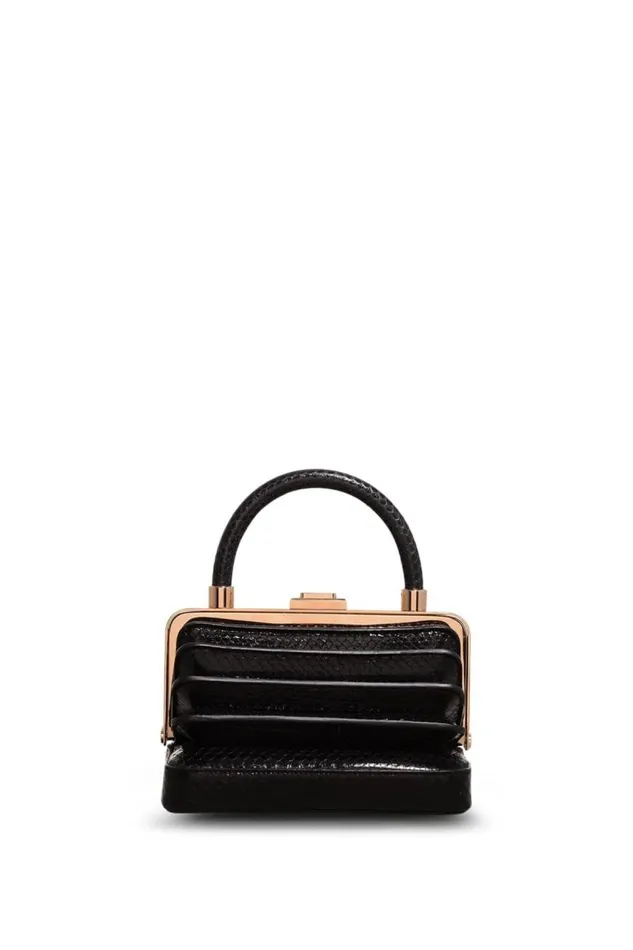 Gabriela Hearst Top Handles WomenMen Small Diana Bag In Black Snakeskin