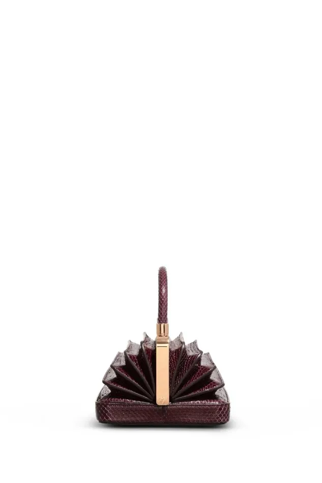 Gabriela Hearst Top Handles WomenMen Small Diana Bag In Bordeaux Snakeskin