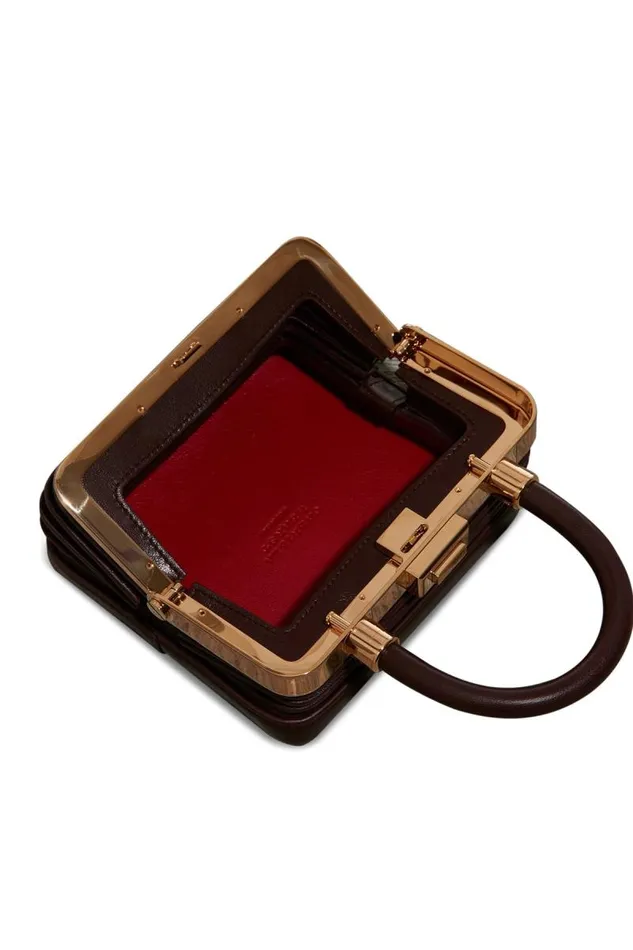 Gabriela Hearst Top Handles WomenMen Small Diana Bag In Bordeaux Snakeskin