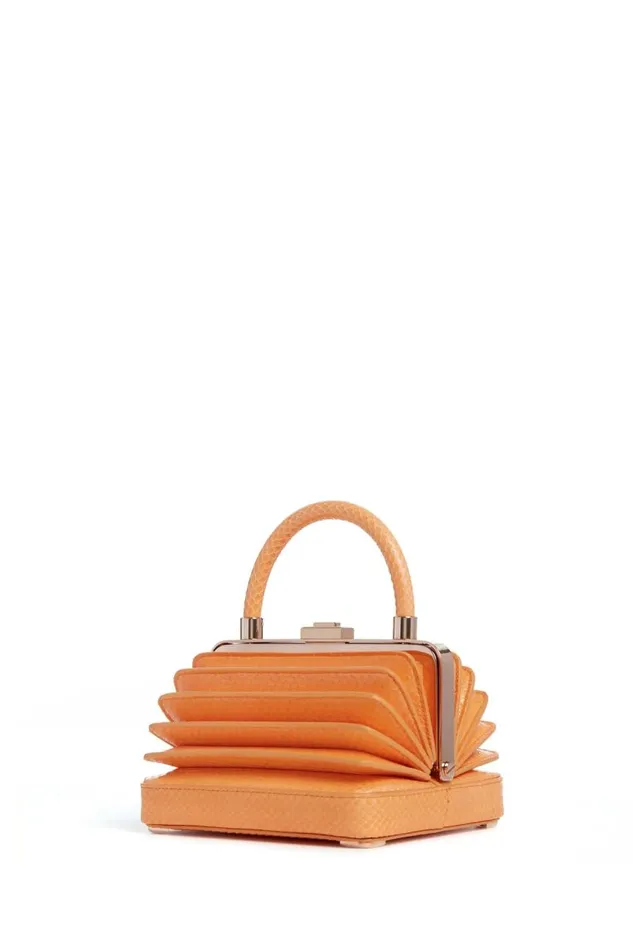 Gabriela Hearst Top Handles WomenMen Small Diana Bag In Fluorescent Orange Snakeskin Gabriela Hearst Top Handles WomenMen Small Diana Bag In Fluorescent Orange Snakeskin