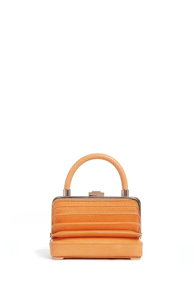 Gabriela Hearst Top Handles WomenMen Small Diana Bag In Fluorescent Orange Snakeskin