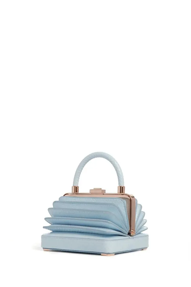 Gabriela Hearst Top Handles WomenMen Small Diana Bag In Light Blue Snakeskin
