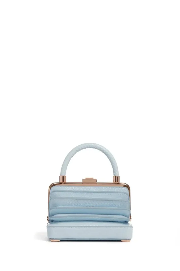 Gabriela Hearst Top Handles WomenMen Small Diana Bag In Light Blue Snakeskin