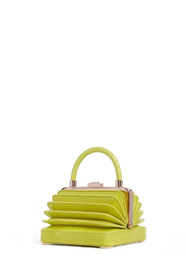 Gabriela Hearst Top Handles WomenMen Small Diana Bag In Lime Adamite Snakeskin Gabriela Hearst Top Handles WomenMen Small Diana Bag In Lime Adamite Snakeskin