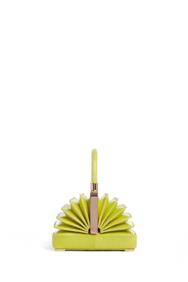 Gabriela Hearst Top Handles WomenMen Small Diana Bag In Lime Adamite Snakeskin