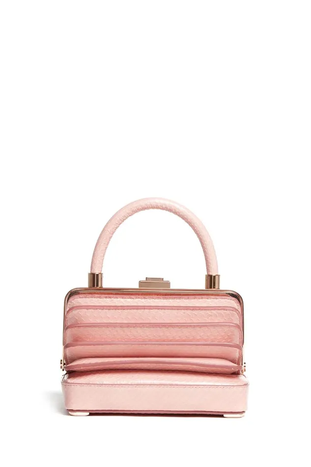 Gabriela Hearst Top Handles WomenMen Small Diana Bag In Pink Snakeskin