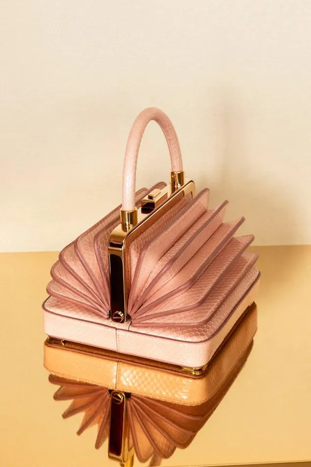 Gabriela Hearst Top Handles WomenMen Small Diana Bag In Pink Snakeskin