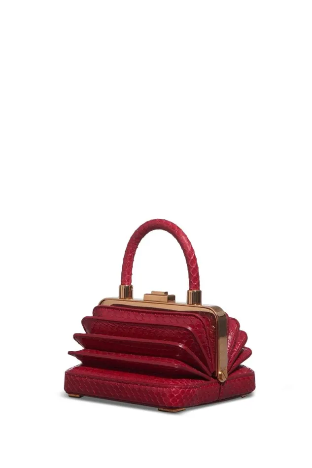 Gabriela Hearst Top Handles WomenMen Small Diana Bag In Red Snakeskin