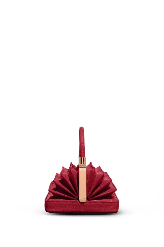 Gabriela Hearst Top Handles WomenMen Small Diana Bag In Red Snakeskin