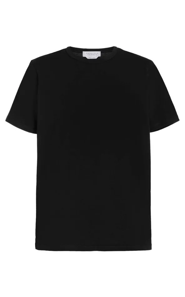 Gabriela Hearst Tops Men Bandeira TShirt In Black Upcycled Cotton