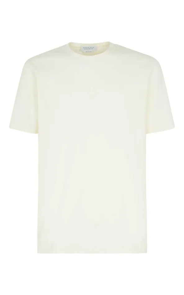 Gabriela Hearst Tops Men Bandeira TShirt In Ivory Upcycled Cotton