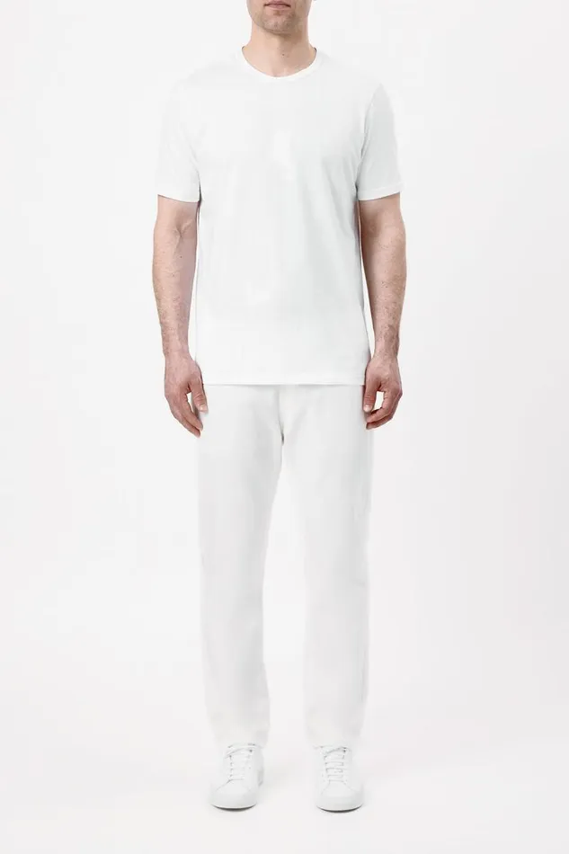 Gabriela Hearst Tops Men Bandeira TShirt In Ivory Upcycled Cotton